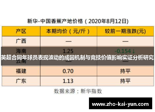 英超合同年球员表现波动的成因机制与竞技价值影响实证分析研究 英超合同年球员表现波动的成因机制与竞技价值影响实证分析研究